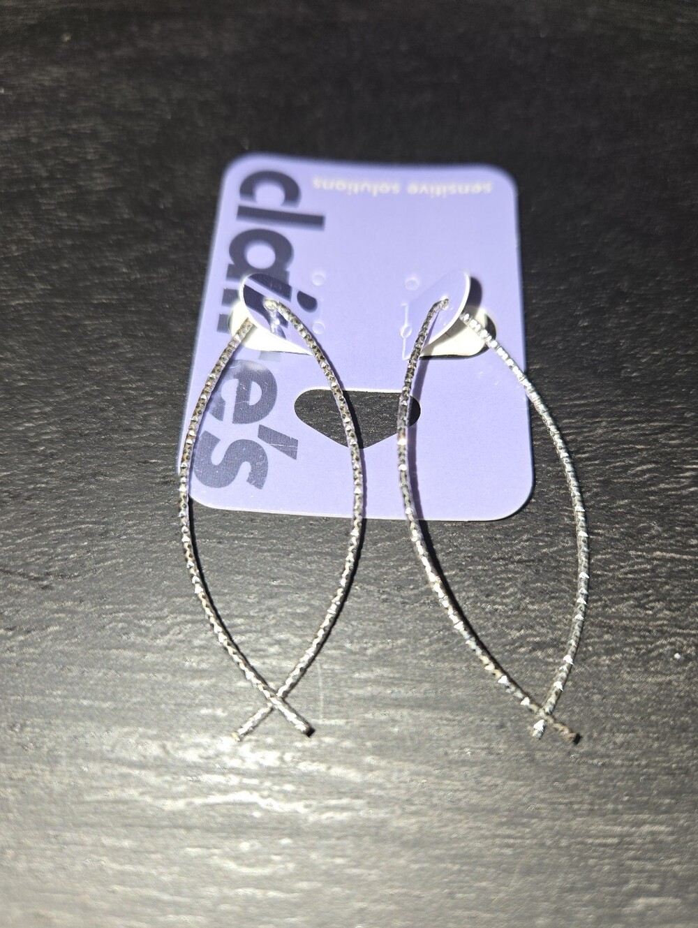 Adore Silver Twisted Marquise Drop Earrings
